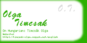 olga timcsak business card